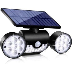 SolarLights Outdoor,Motion Sensor Security Lights Solar WallLight with Dual Head